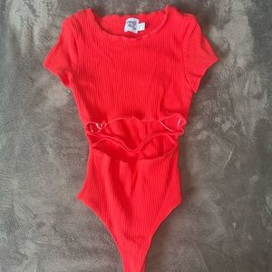 Red cut-out Princess Polly Bodysuit 🍒